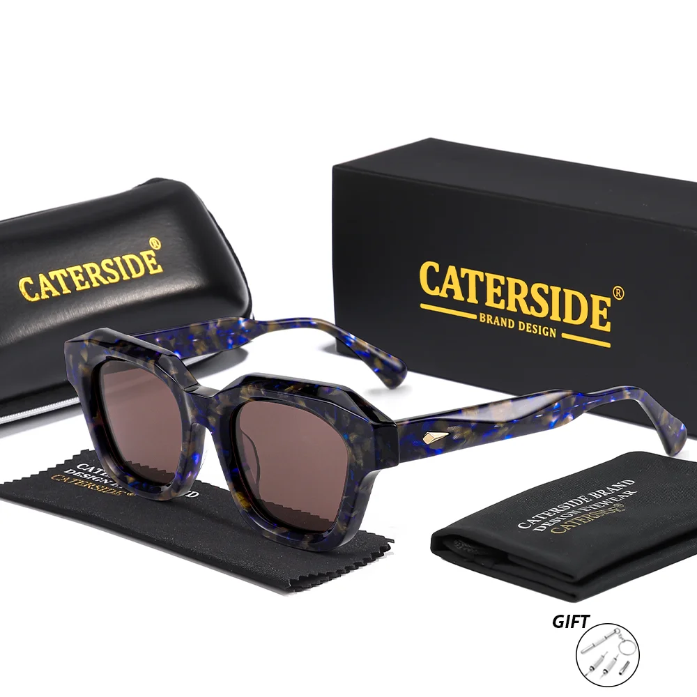 CATERSIDE Neue Männer Optische Sonnenbrille Acetat Rahmen Anpassung Quadratische Linse Brillen Outdoor Myopie Brillen UV400 – Detail 6
