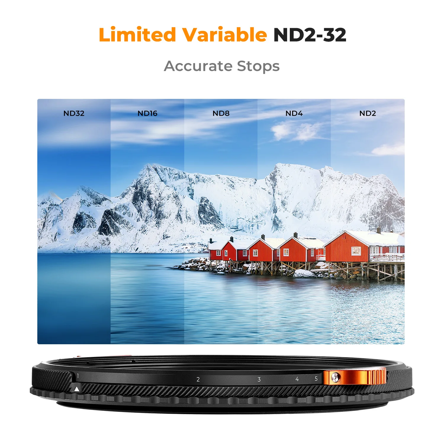 Filtro Variabile ND32-512 (5-9 stops) 72mm con 28 Strati Rivestimento