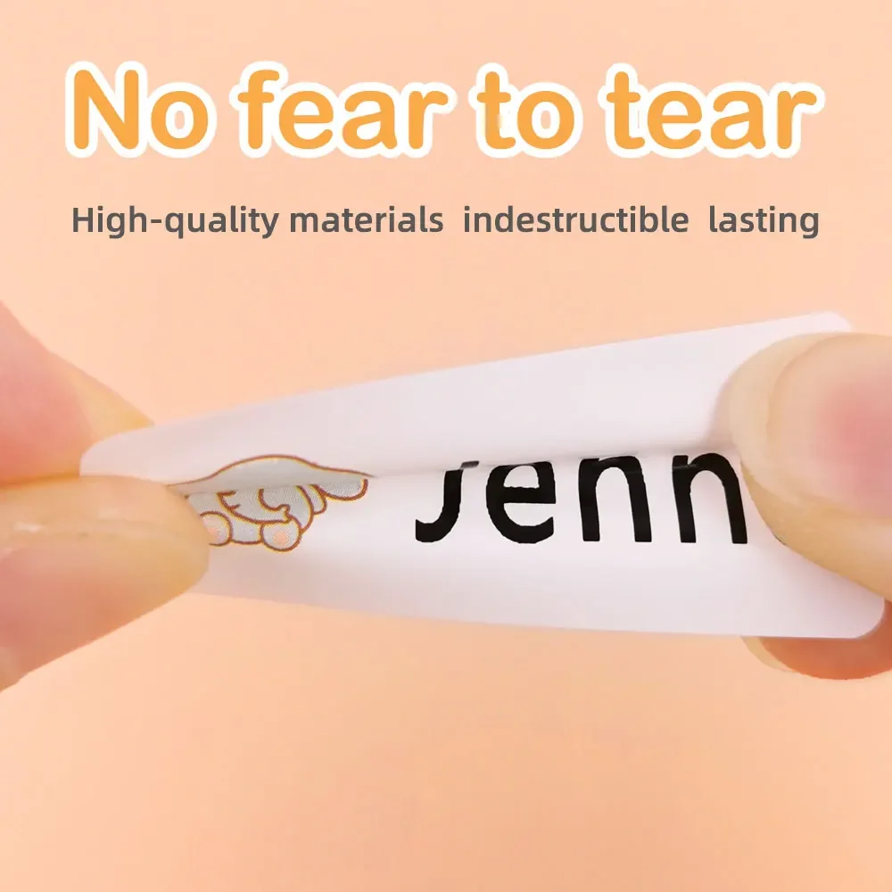 Self Adhesive Stickers Multi Size Personalized Name Tag Sticker Customize Waterproof Stickers with Name Label Children School Stationery Office Variety self adhesive stickers
