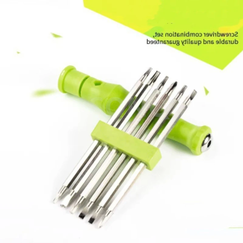 6 in 1 Screwdriver Set Magnetic Precision Double-Head Bits Adjustable Torx Cross Screw Drivers Portable Household Tools