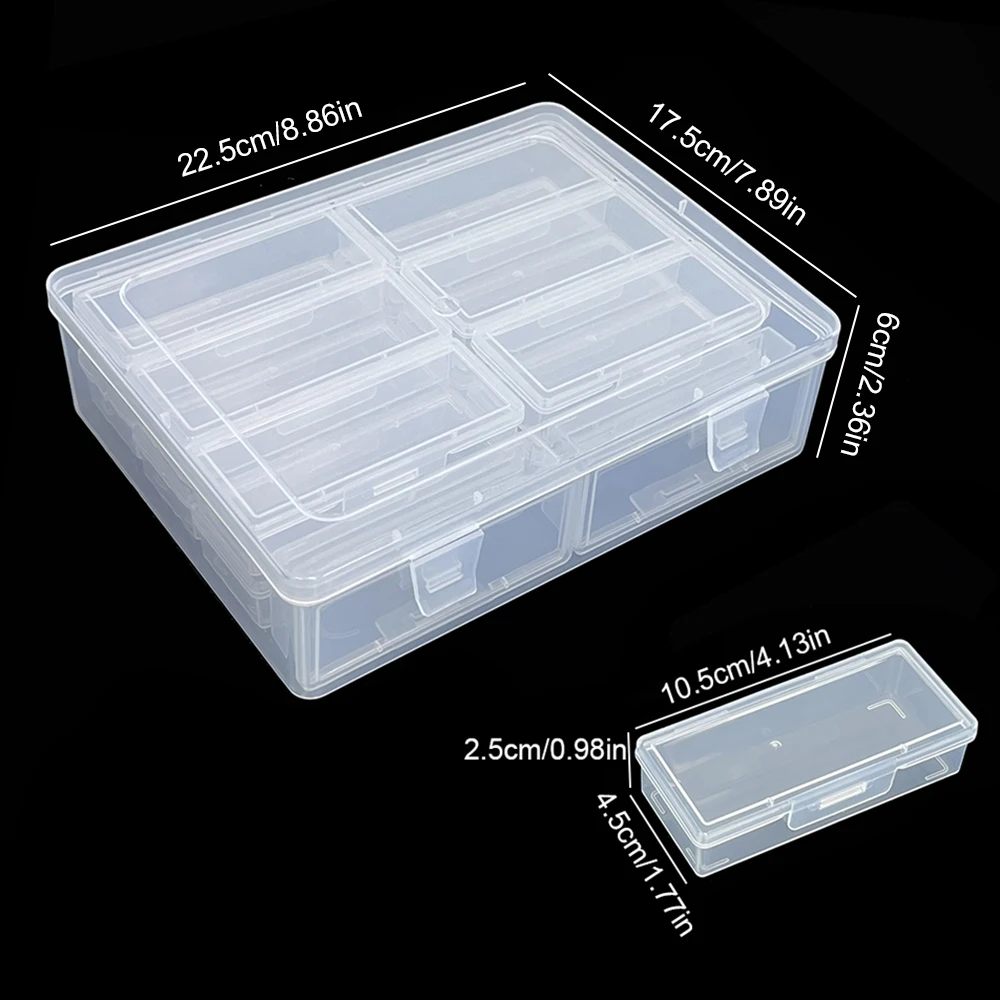 A plastic storage box 12/14 adjustable dividers suitable for storing jewelry DIY crafts small tools and some candies