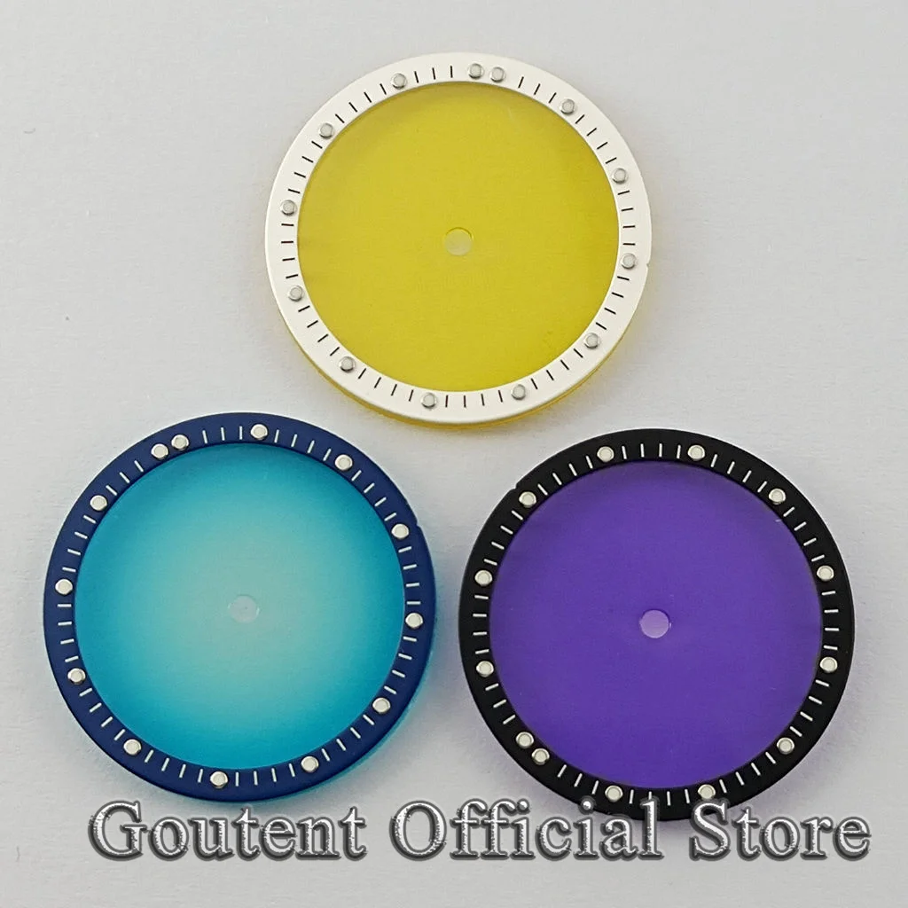 Goutent Elegant Black Blue White Perspective Dial with See-through Design for Automatic Movement Watches
