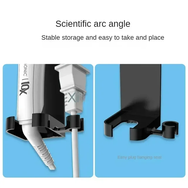 Piastra per bigodini Supporto per arricciacapelli Staffa per arricciare Organizzatore per asciugacapelli a parete per accessori per la casa da bagno Alta qualità 4