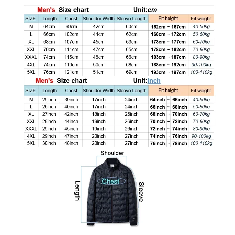 Men's Winter Down Jacket – 80% White Duck Down, Waterproof Warm Hiking & Climbing Coat for Outdoor Camping, Trekking & Sports - 5