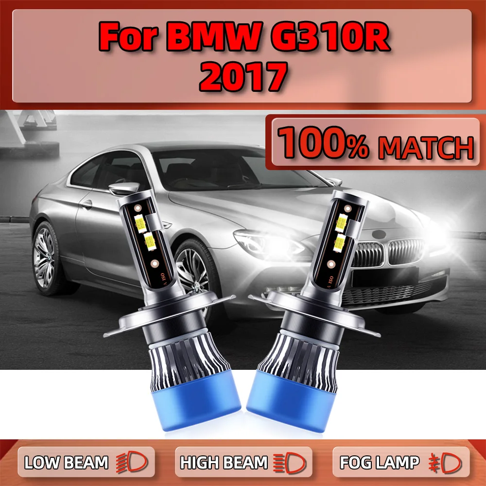 

H4 Canbus Led Headlight Bulbs 20000LM 120W Turbo Auto Headlamps Bulbs 6000K Cold White Car Light 12V 24V For BMW G310R 2017