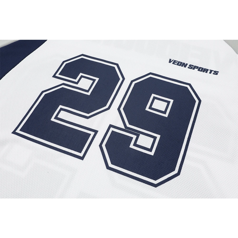 Veidoorn Number 29 Sport Tees for Men 100% Polyester Quick Dry Long Sleeve T Shirt Round Neck Football Jersey Men Sport Tees
