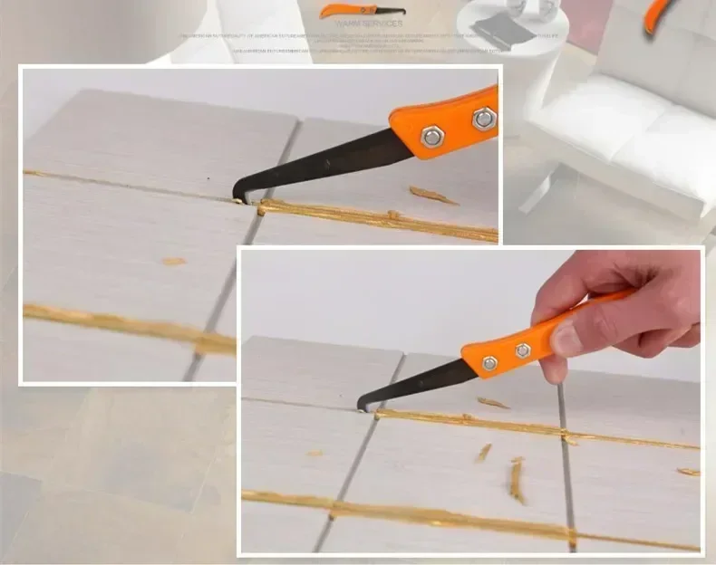Professional Tile Gap Repair Tool Cleaning and Removal Grout Hand Tools Notcher Collator Tile Gap Repair Tool Hook Knife tile gap repair tool