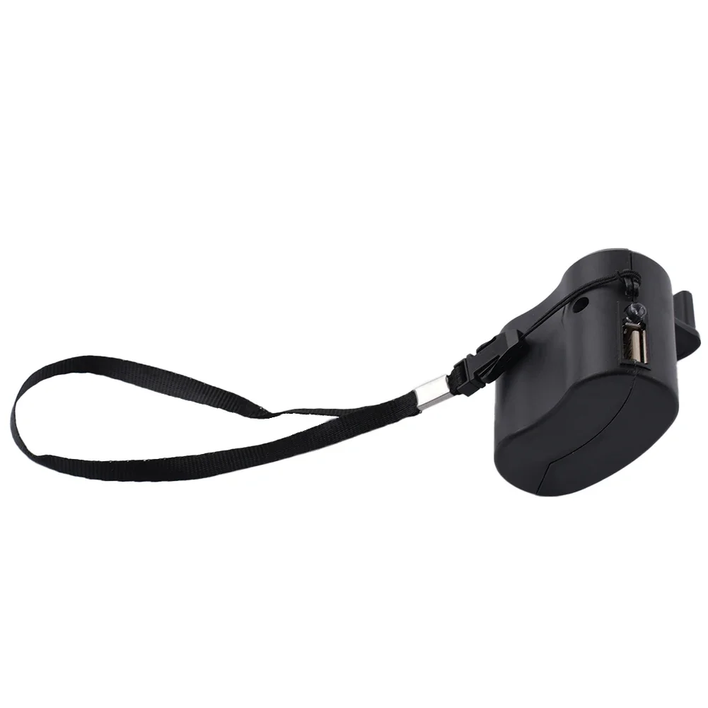 Hand Crank Phone Charger 180mm Rope Length 300MA-600MA 5.5V 58*46*31mm ABS Material + Components Blue/black/green