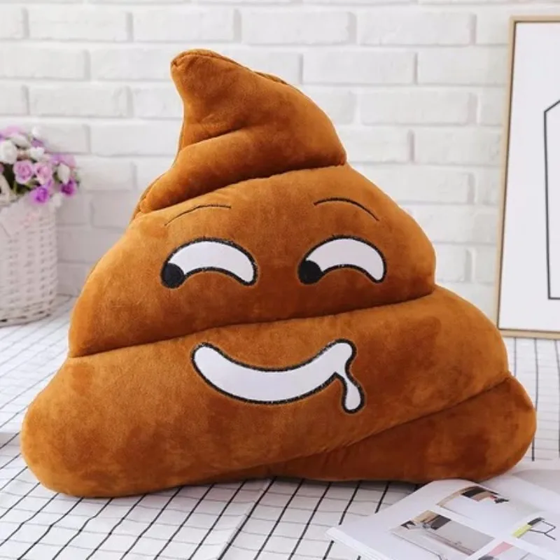 25CM New pattern Lovely Browm Smiely Pillow Plush Cushions Home Decor Gift Stuffed Poop Doll Toys  pillow 5