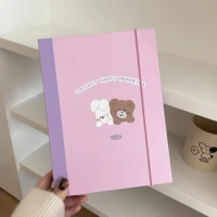 SKYSONIC 2025 New A5 Binder Collect Book 25mm Ring Cover Puppy Bear Diary Journal Refills Bandage Postcards Sticker Organizer 1