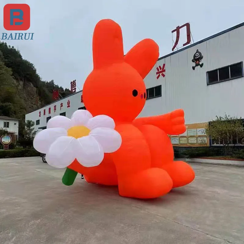 Giant inflatable cartoon glowing rabbit air model shopping mall outdoor decoration props can be customized 2