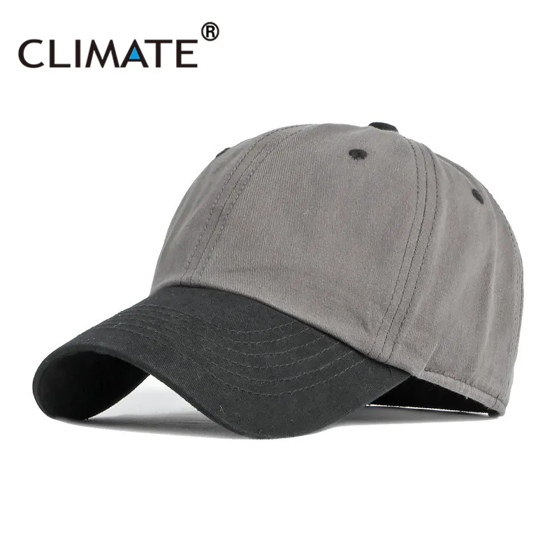 

CLIMATE Men Dad Baseball Cap New Solid Men Hat Cool Cotton Trucker Caps Contrast Color Cap Brushed Caps Hat for Men Dad