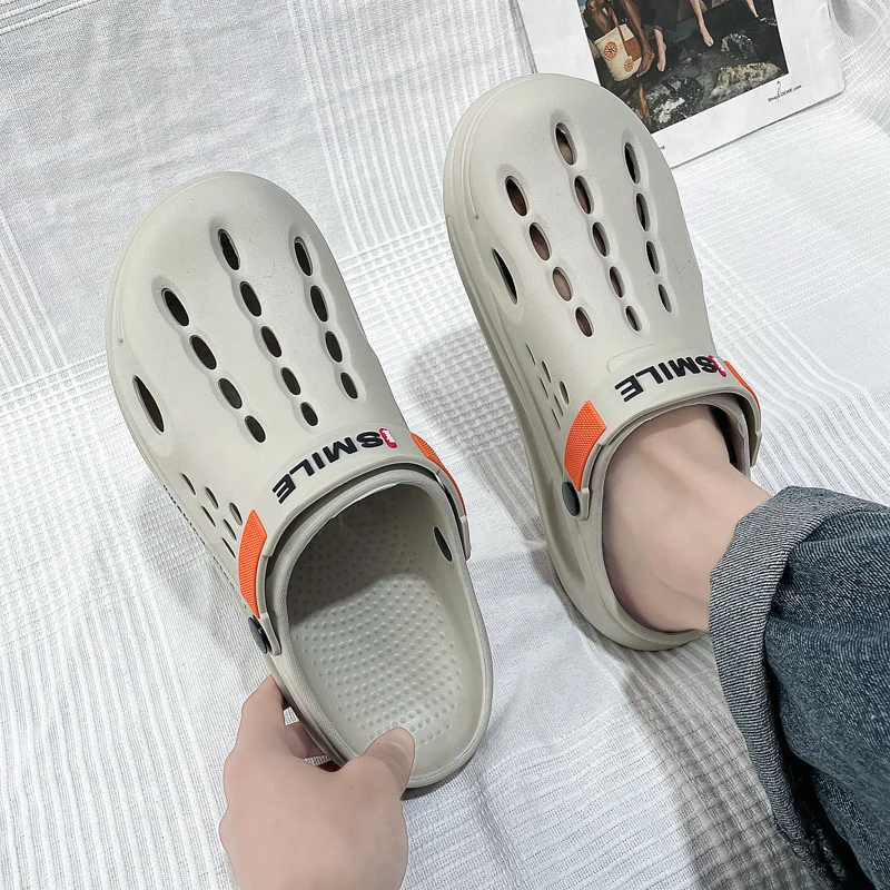 Summer Clogs Slippers Men Clogs Slippers Soft Sole Breathable Beach Slippers Men Home Slippers Outdoor Antiskid Slippers - Image 6