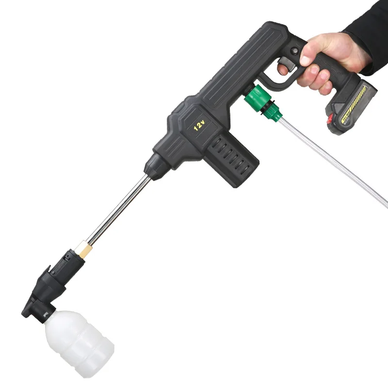 Cordless Electric Car Washer Sprayer Gun High Pressure Water Gun Portable Washing Cleaner with 2 Batteries Rechargable & 5M Hose 2