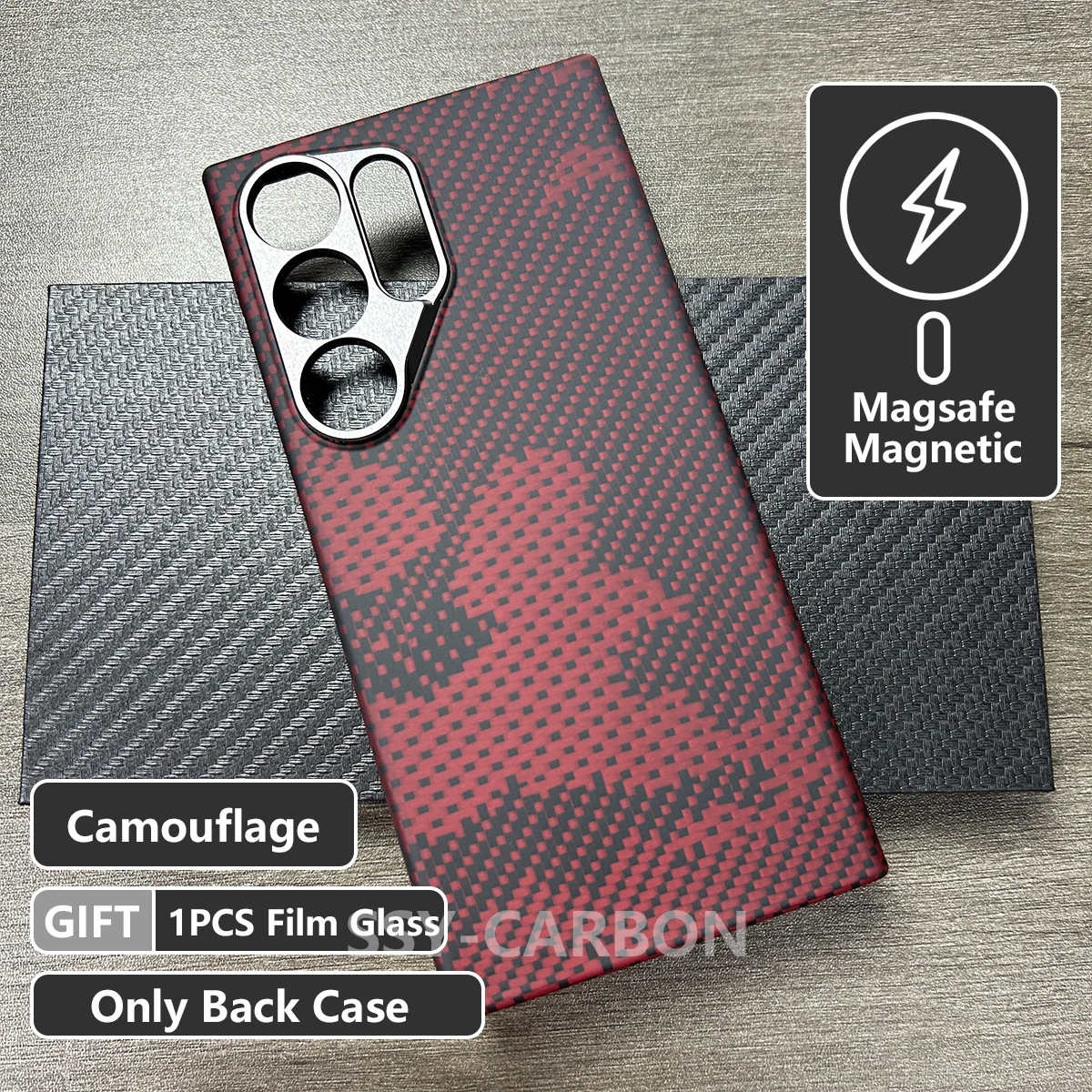 غلاف حماية فائق النحافة من ألياف الكربون متوافق مع...