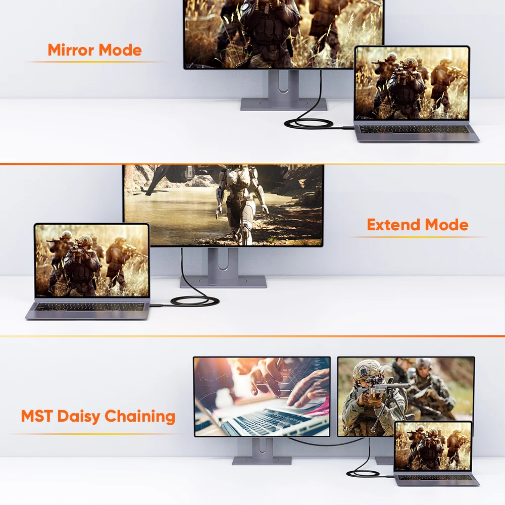 CableCreation    USB C-÷ Ʈ ̺, DP 1.4-CŸ ̺, ƺ  , 4K, 8K @ 60Hz