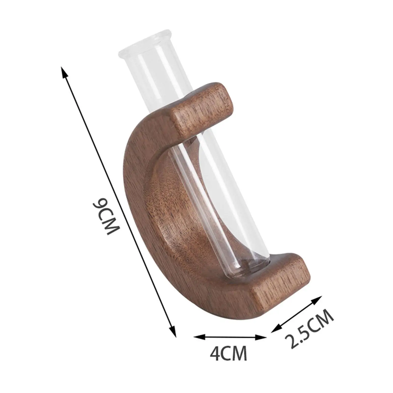 Flower Vase Holder Wooden Ornament Home Accessories Creative Glass Tube Refrigerator Magnet Decor for Auto Interior Plant