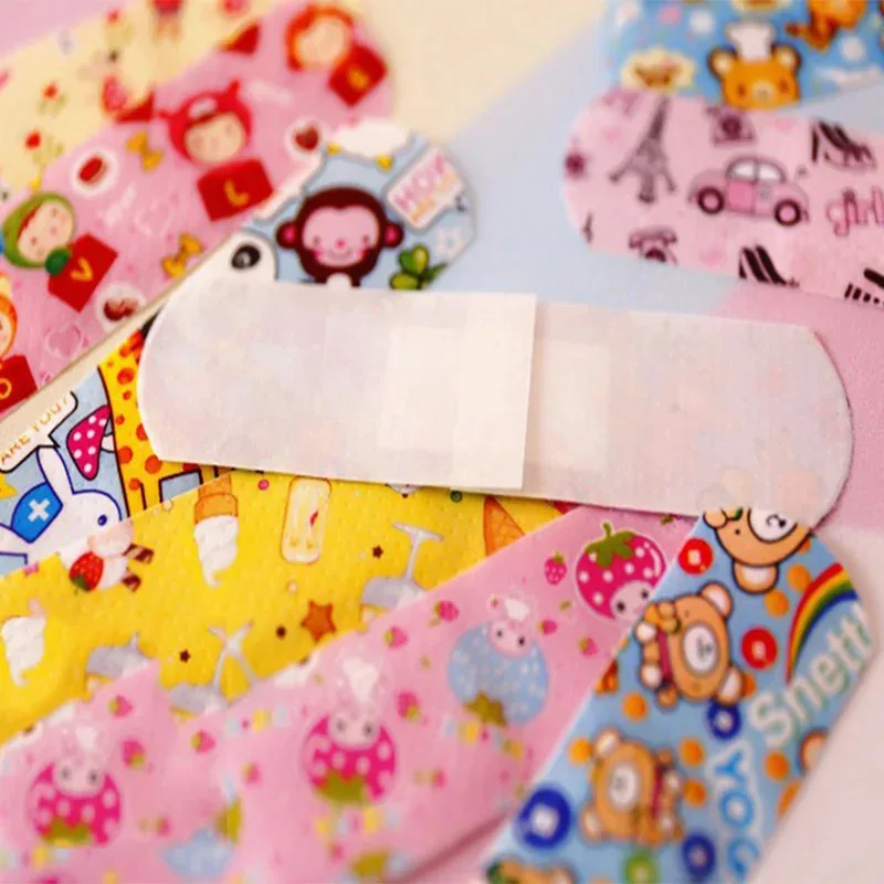 60/120Pcs kawaii cartoon animal pattern waterproof band aid hemostasis adhesive baby bandages wound plaster patches for kids