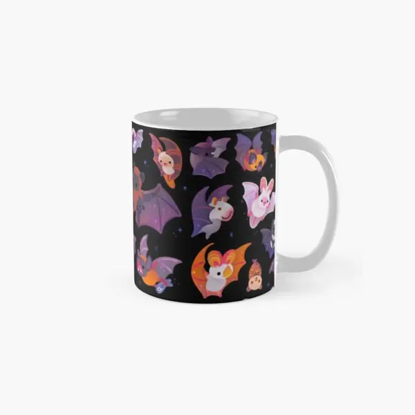 

Bat Classic Mug Handle Round Printed Coffee Tea Design Gifts Drinkware Cup Simple Image Picture Photo