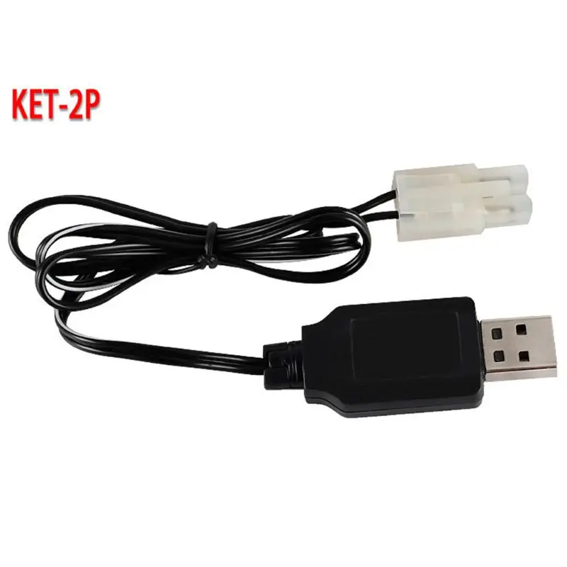 Rechargeable USB Battery Charger Ni-Cd Ni-MH Battery Pack KET-2P Plug Adapter 7.2V 250mA Output RC Toy E56B Durable Part
