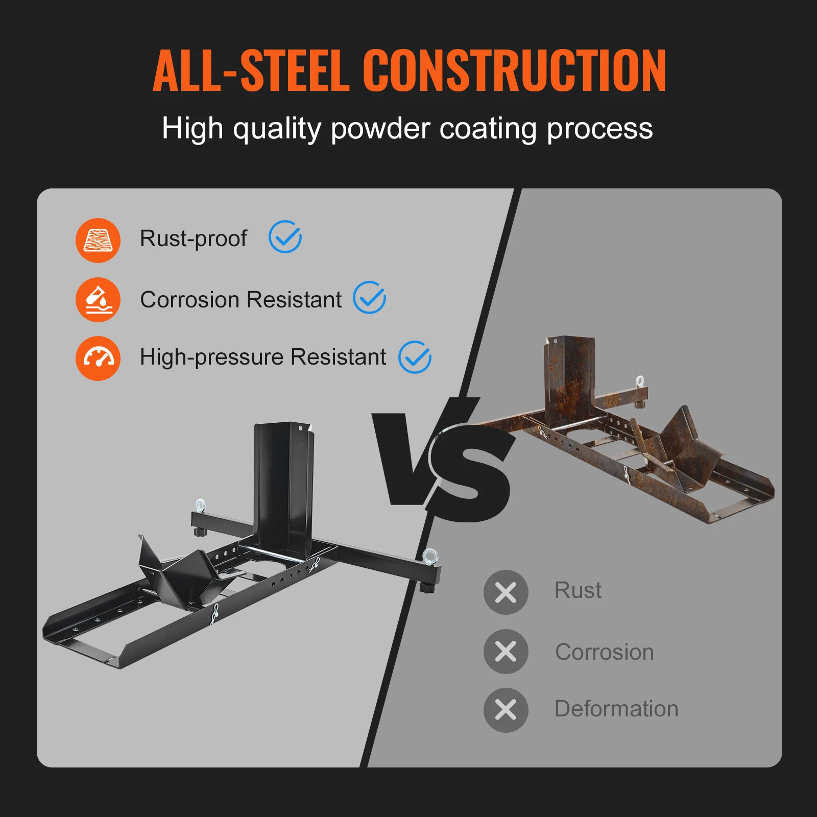 Heavy Duty Steel Motorcycle Wheel Chock for Front Wheel