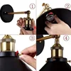 American industrial style wall lamp staircase hallway bedside wall lamp Retro decorative wall light iron wall lamp 4
