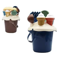 Kids Beach Toy Digging Sands Tool Sand Toys Set with Shovel Rake Water Bucket Ice Cream Mold for Infant Todddler Birthday Gifts 1