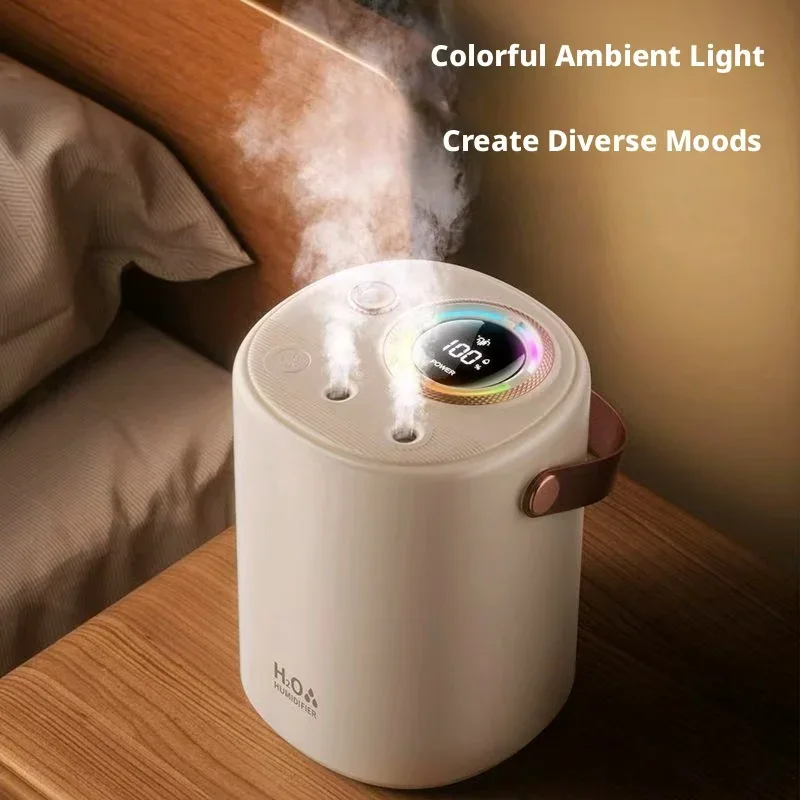 New 1L Large Capacity Humidifier USB Double Spray Mist Maker Mute For Baby Bedroom Home Air Purifying Humidifier With LED Light 1