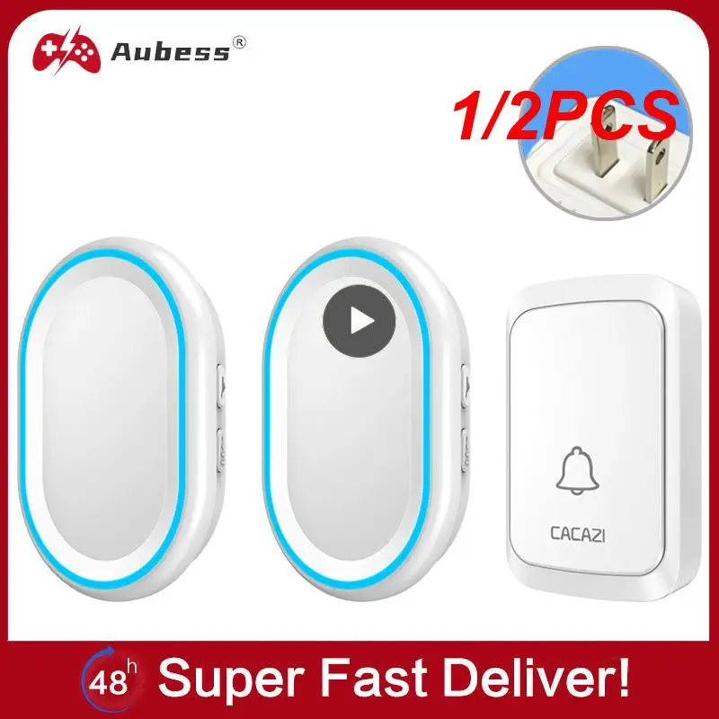

1/2PCS Wireless Doorbell Outdoor Welcome Ring Chime Door Bell Music Melody Remind Smart Home Security Alarm EU UK US Plug