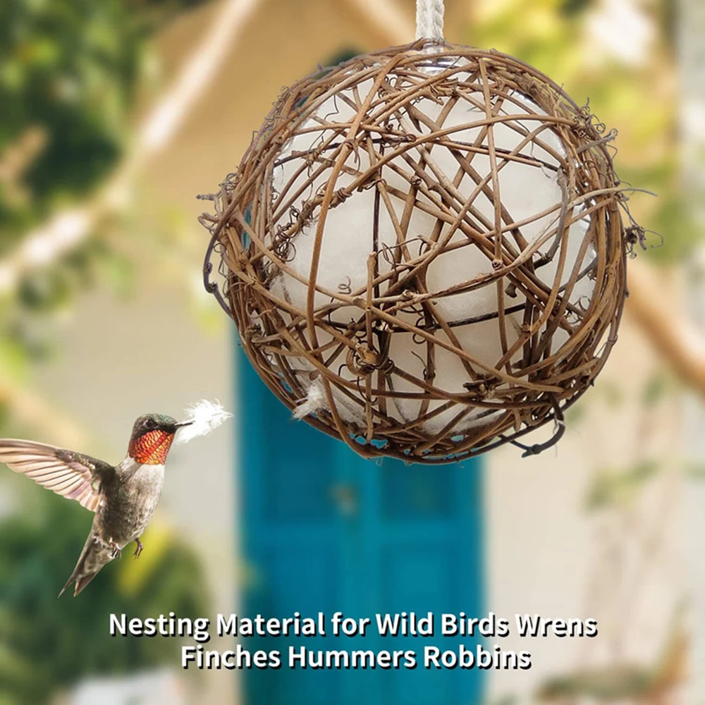 8 cm Hummingbird Cane Ball Feeder Outdoor Bird Feeder Nesting Material