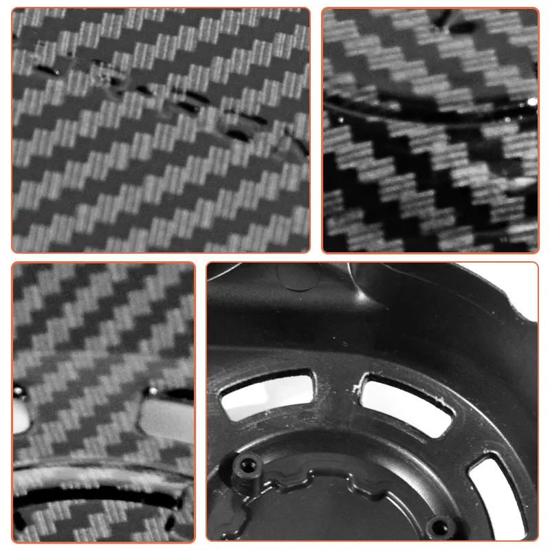 For SUR RON Light Bee X Water Transfer Carbon Fiber Motor Pulley Guard Sprocket Cover Off-Road Motorcycle SURRON Parts