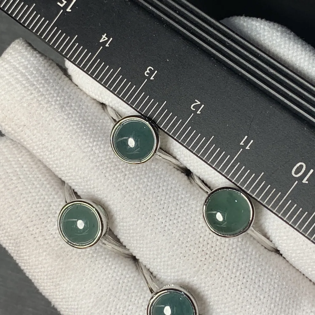 Natural Burma Jade Ring Adjustable Female Ring Jewelry for Women Gift Wholesale High Quality Vintage Fine