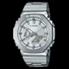 Sport Digital Electronic Unisex Watch Alloy Large Dial Dual Display World Time LED Auto Hand Lifting Lamp Steel Strap Oak Series 6