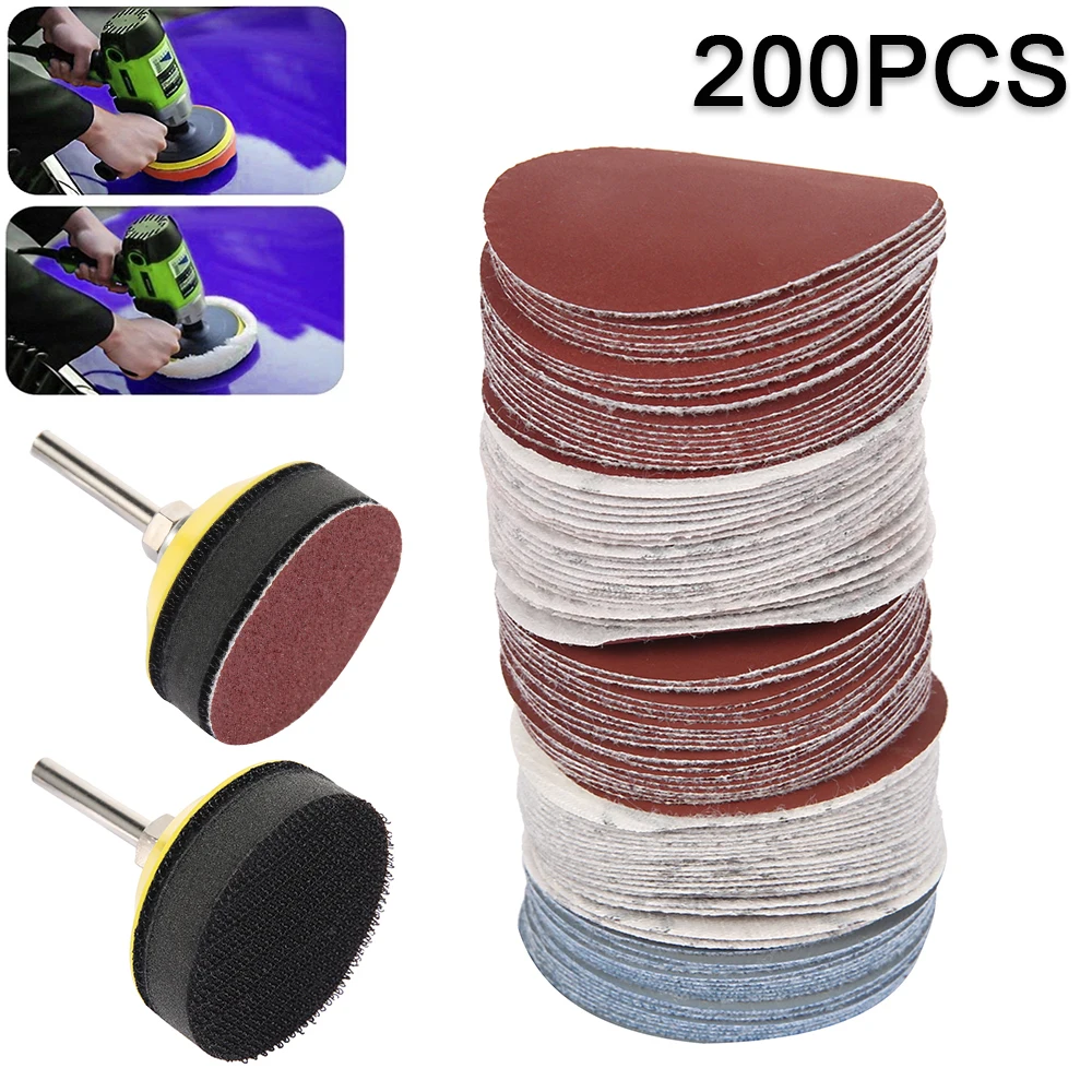 200pcs2InchSandingDiscsPolishingPadDrillGrinderRotaryToolsIncludesRotaryTool