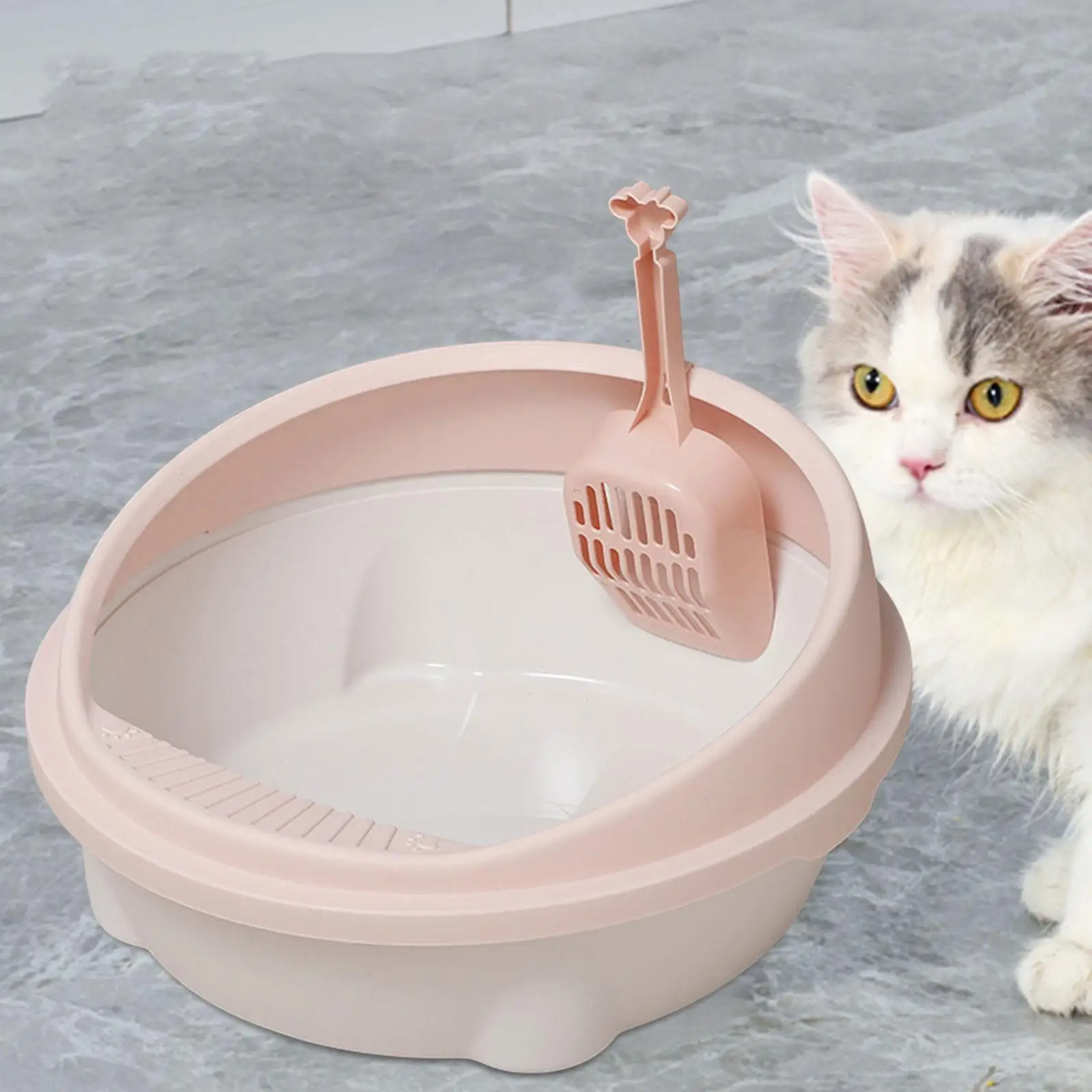 고양이 쓰레기통, 실내 고양이 변기, 오픈 탑, 애완 동물 쓰레기통