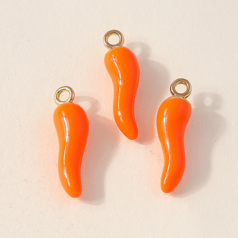 20 Stück 5x19mm Niedliche Bonbonfarbene Chili-Anhänger aus Harz für Schmuckherstellung, Ohrringe, Halsketten, Armbänder, DIY-Bastelarbeiten, Geschenke – Detail 8