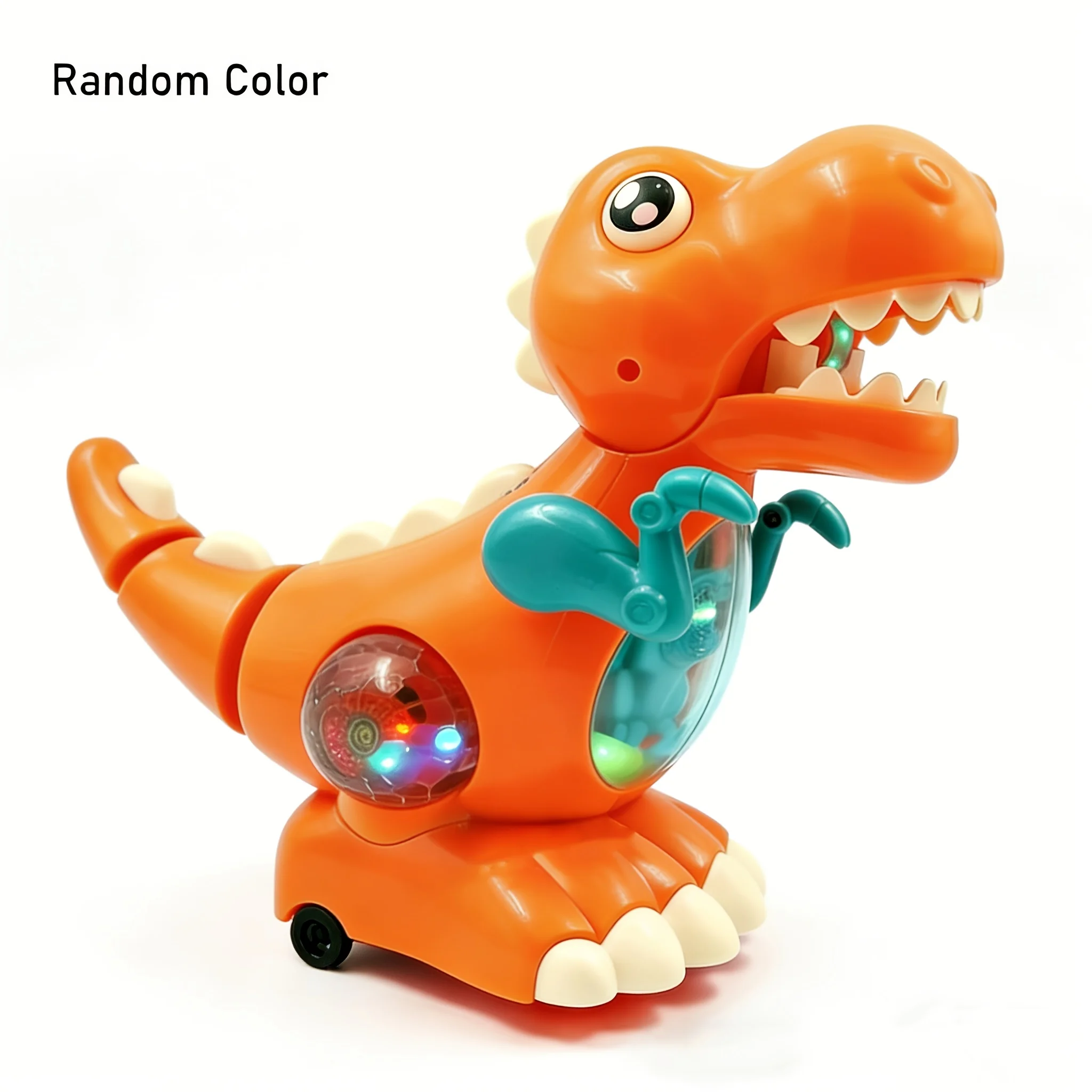 Dinosaur Tyrannosaurus Rex Toy Baby Music Crawling Sensory Interactive Electric Toy for Children,Random Color