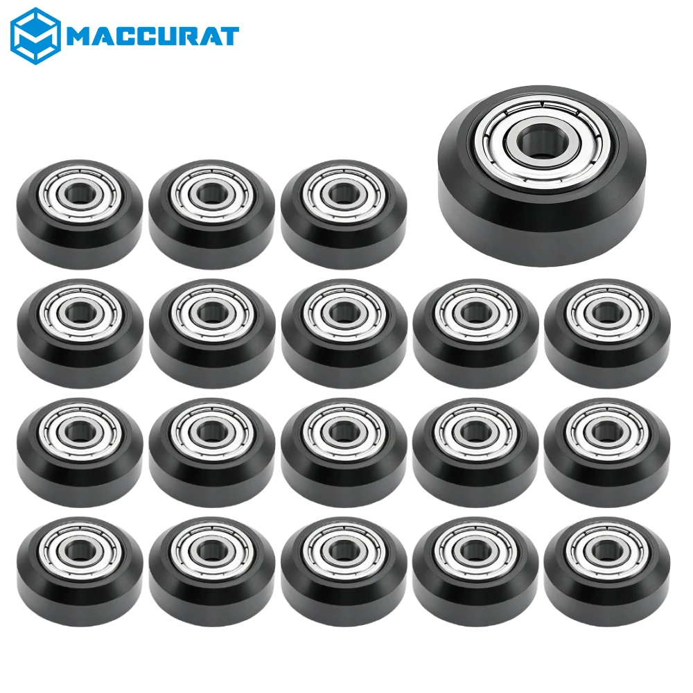 TUZUK 10 Pulegge In Plastica Con Cuscinetto Per Stampanti 3D - Ruota Folle In POM/Delrin, Diametro 24mm, Per Ender 3 E CR-10 - 3