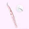 False Eyelash Tweezers Stainless Steel Anti-static Pincet Curved Strip 3D Eyelash Extensions Tweezers 6 Types Makeup Tools 6