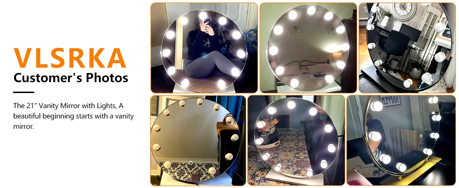 Vanity mirror with lights