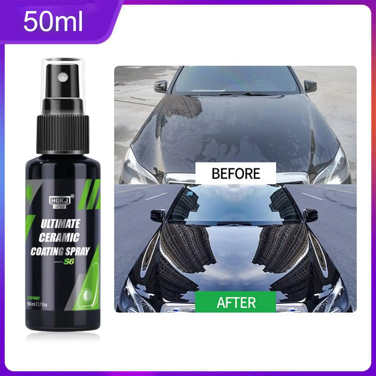 300ml Car Ceramic Coating Spray Hydrophobic Anti Scratch Wax Polish Protection Waterproof UV Protection Nano Car Top Coat Polish