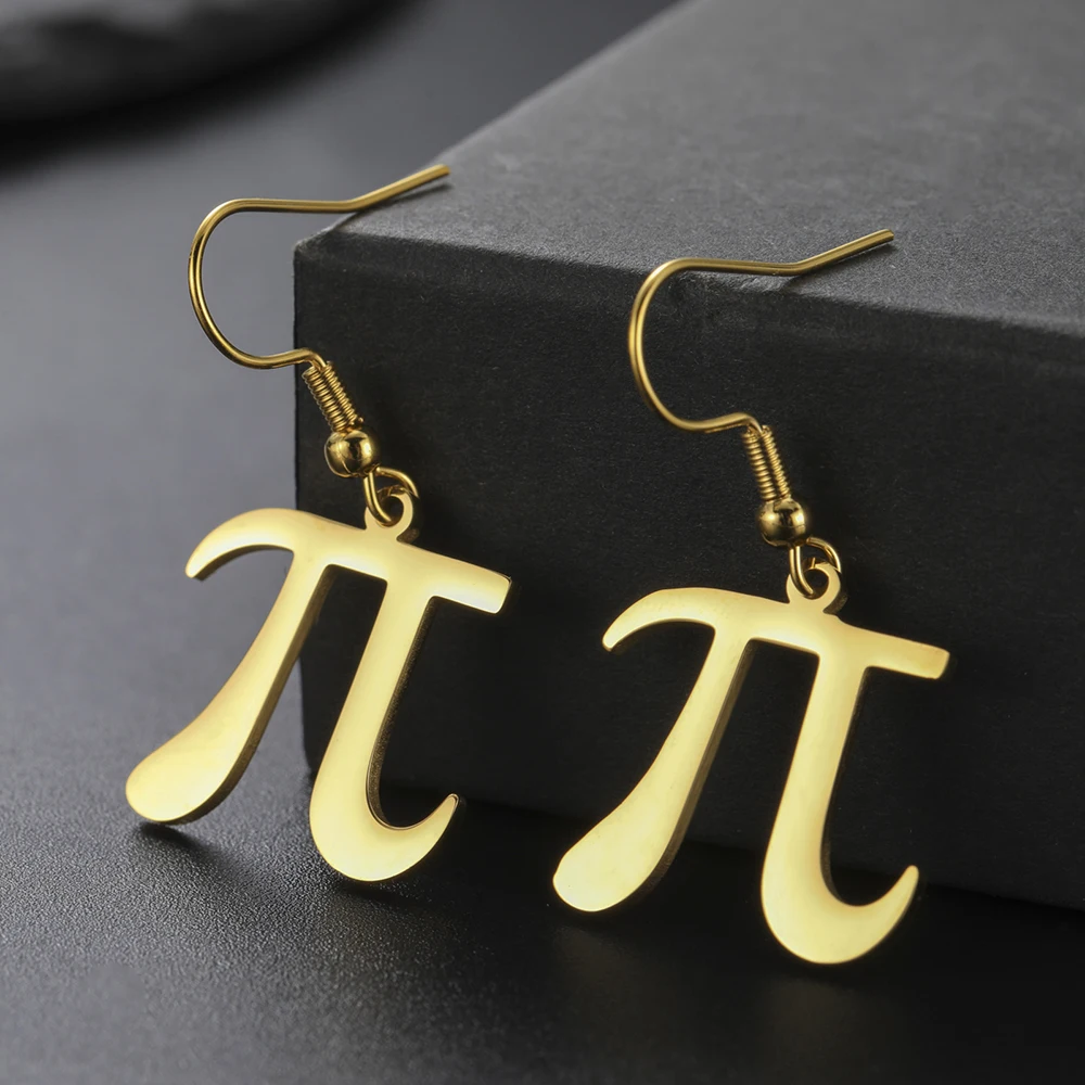 Dawapara Pi Mathe-Symbol-Ohrringe, griechischer Buchstabe Pi, Mathematik-Symbol, Edelstahl, baumelnde Ohrringe, minimalistischer Schmuck – Detail 15