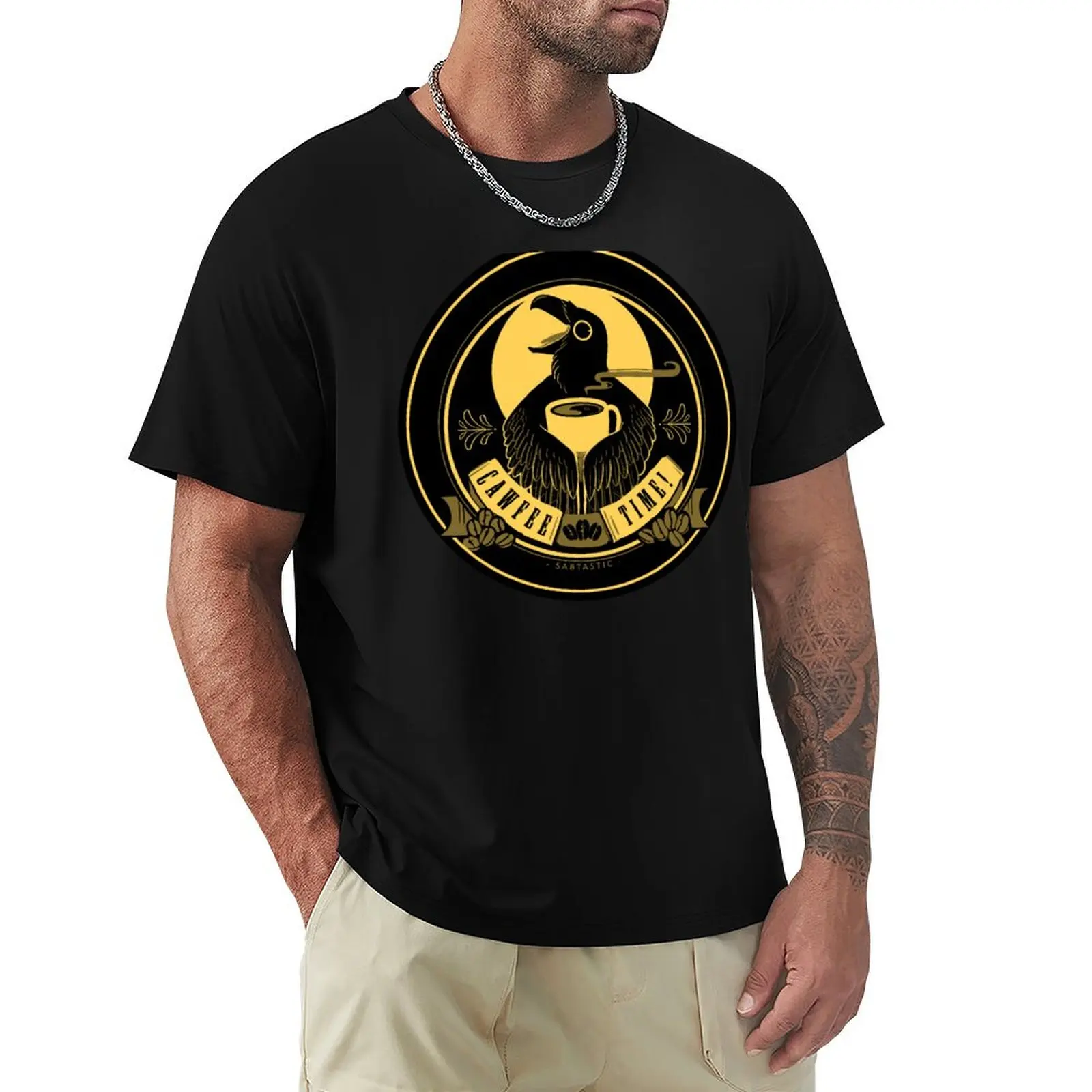 

CAWfee Time T-shirt blacks oversizeds cute tops mens clothes