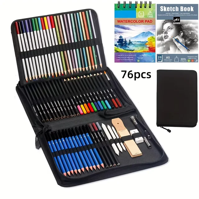34/42/54/72/76/96 Pcs Drawing Sketching Coloring Set Drawing Pencils & Sketching Kit Art Tool Kit Professional Art Supplies Set 1