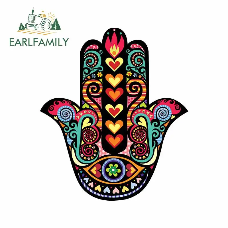 

EARLFAMILY 13 см для Hamsa, ручной автомобильный бампер, наклейка для ноутбука, окон, мотоцикла для фургона JDM, украшение для RV