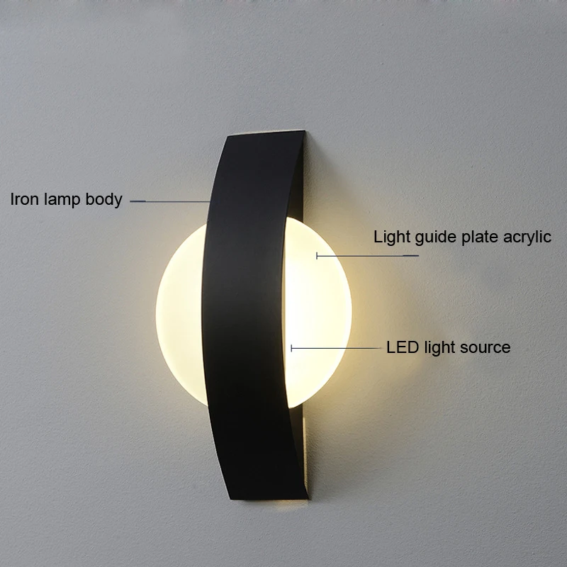 LED Wall Lamp Wall Sconces Light Wall Lamp Simple Modern Acrylic Wall Lamp Nordic Bedroom Bedside Lamp Hotel Guest Room Study Hotel Wall