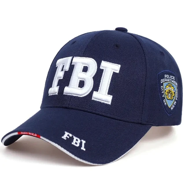  - New Men Cap FBI Embroidery Baseball Cap Outdoor Hunting Tactical Hiking Caps Unisex Adjustable Hip Hop Dad Hat Sports Hats