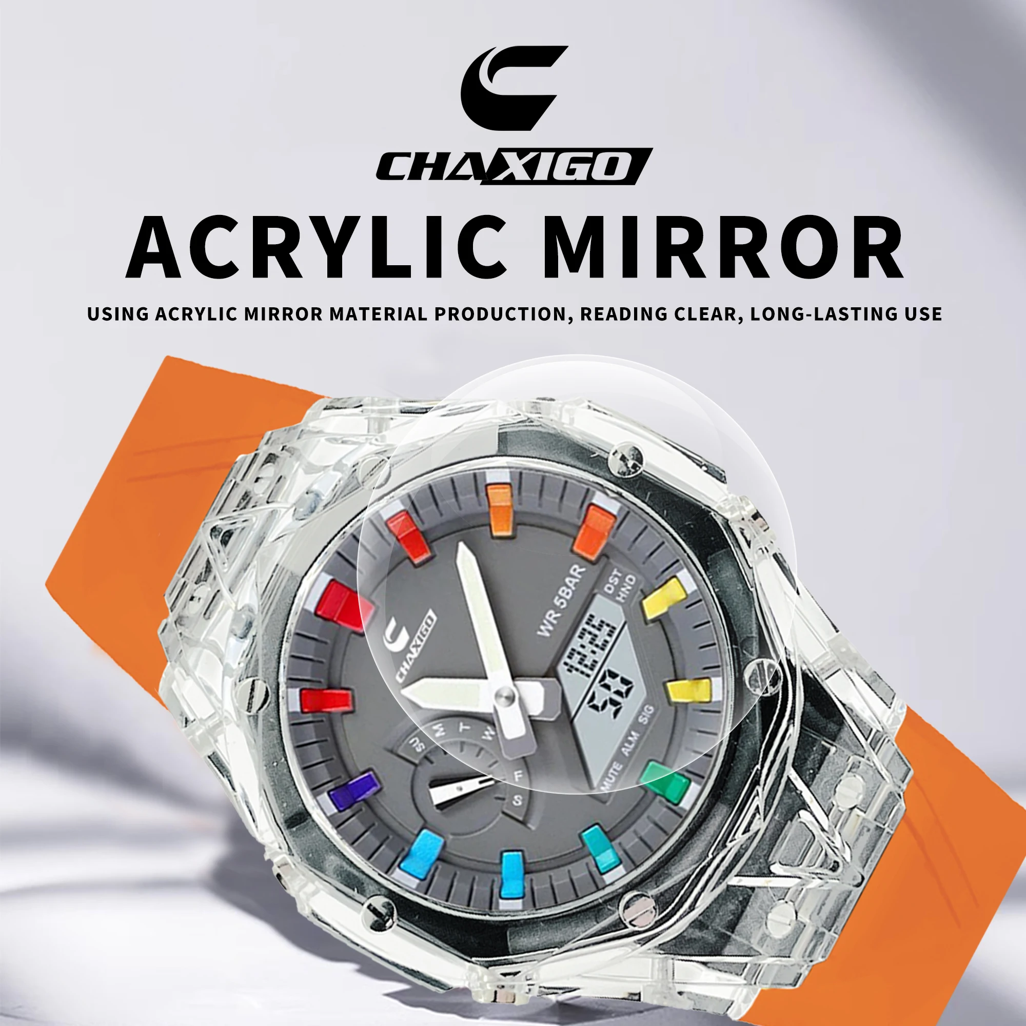 Chaxigo Multifunctional Electronic Tpu Strap Watch, Transparent Pc Design, Environmentally Friendly Luminous, Waterproof Quartz Chaxigo Multifunctional Electronic Tpu Strap Watch, Transparent Pc Design, Environmentally Friendly Luminous, Waterproof Quartz, Alina Gadgets