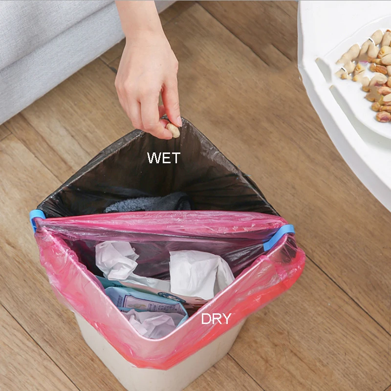 Bag Clips 2-12PCS Garbage Can Fixed Anti-Slip Holder Clamp Waste Basket Fixation Snack Bag Sealing Tools