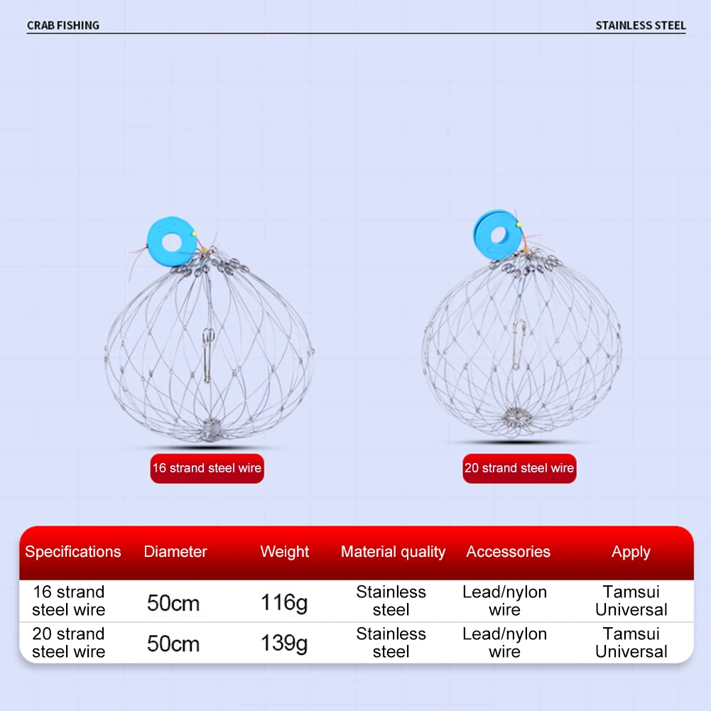 Fishing Net Cage Automatic Open Closing Crab Fishing Traps Steel